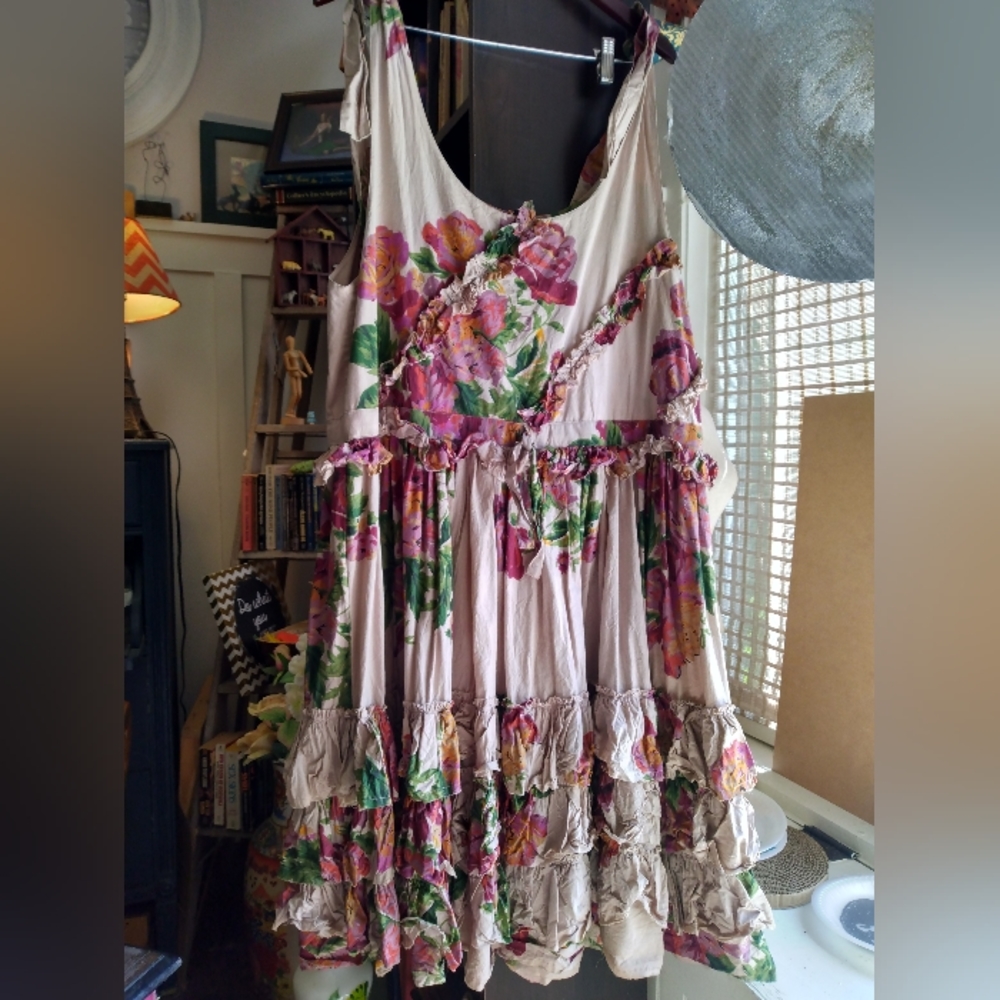 EWA I WALLA Beautiful Floral Sundress, sz. XL (free size), 100% quality Cotton